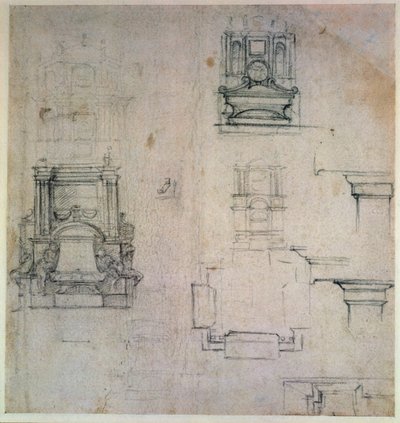 Entwürfe für Gräber von Michelangelo Buonarroti